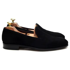 '80384' Black Suede Slip On Loafers UK 7.5 EE