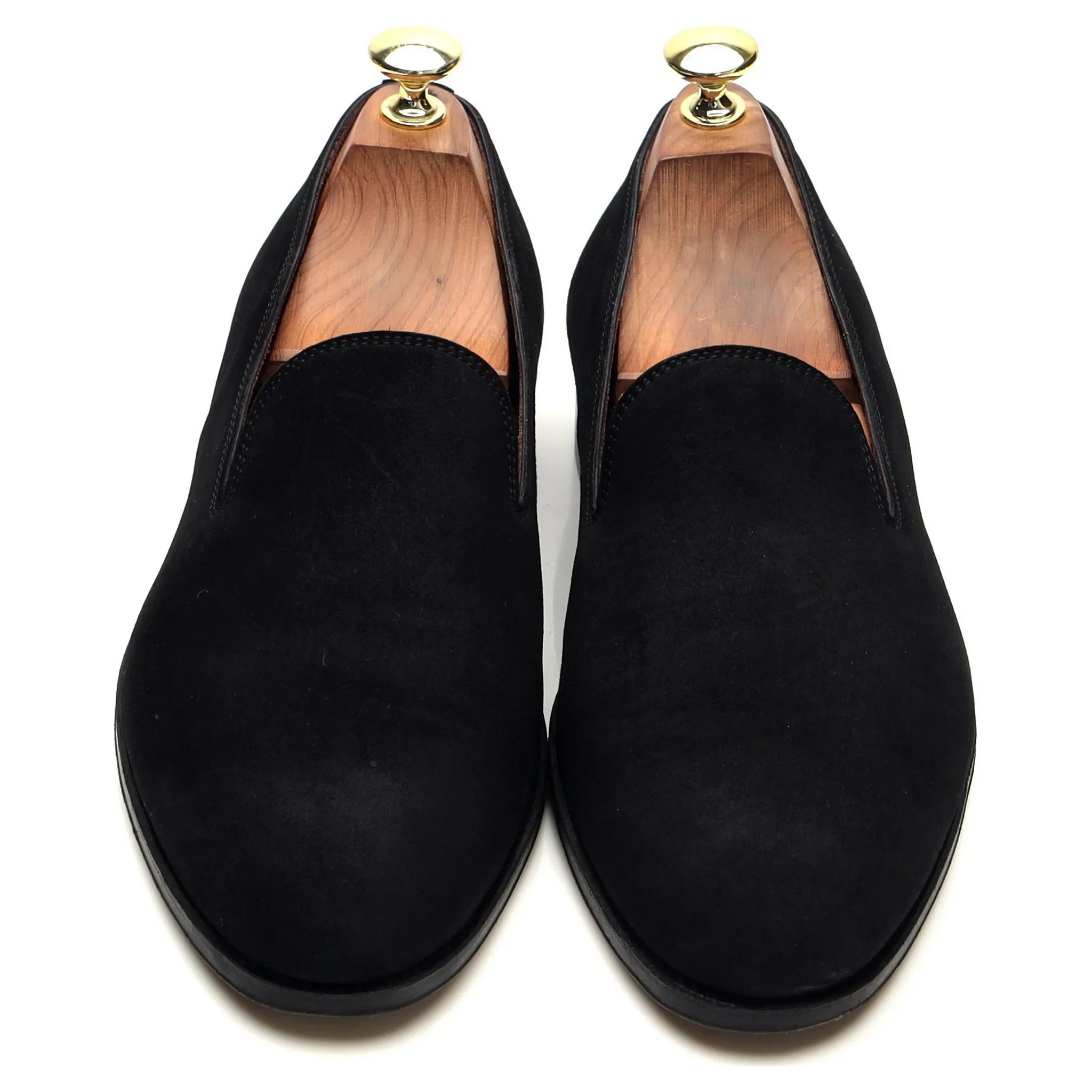 '80384' Black Suede Slip On Loafers UK 7.5 EE