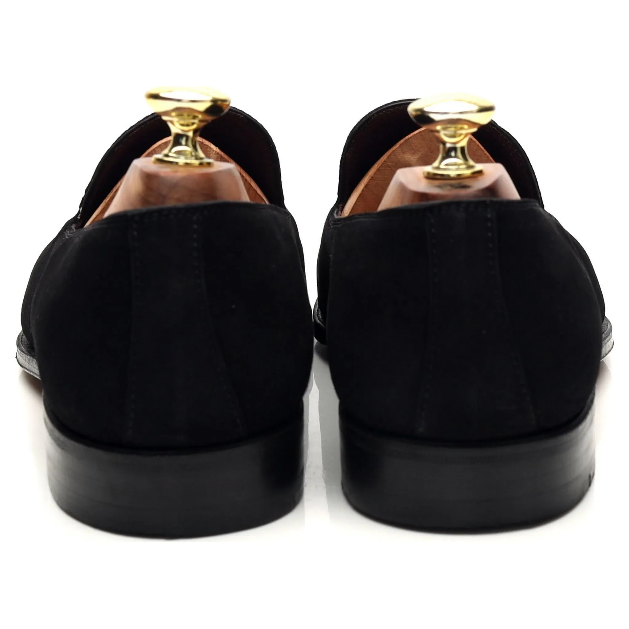 '80384' Black Suede Slip On Loafers UK 7.5 EE