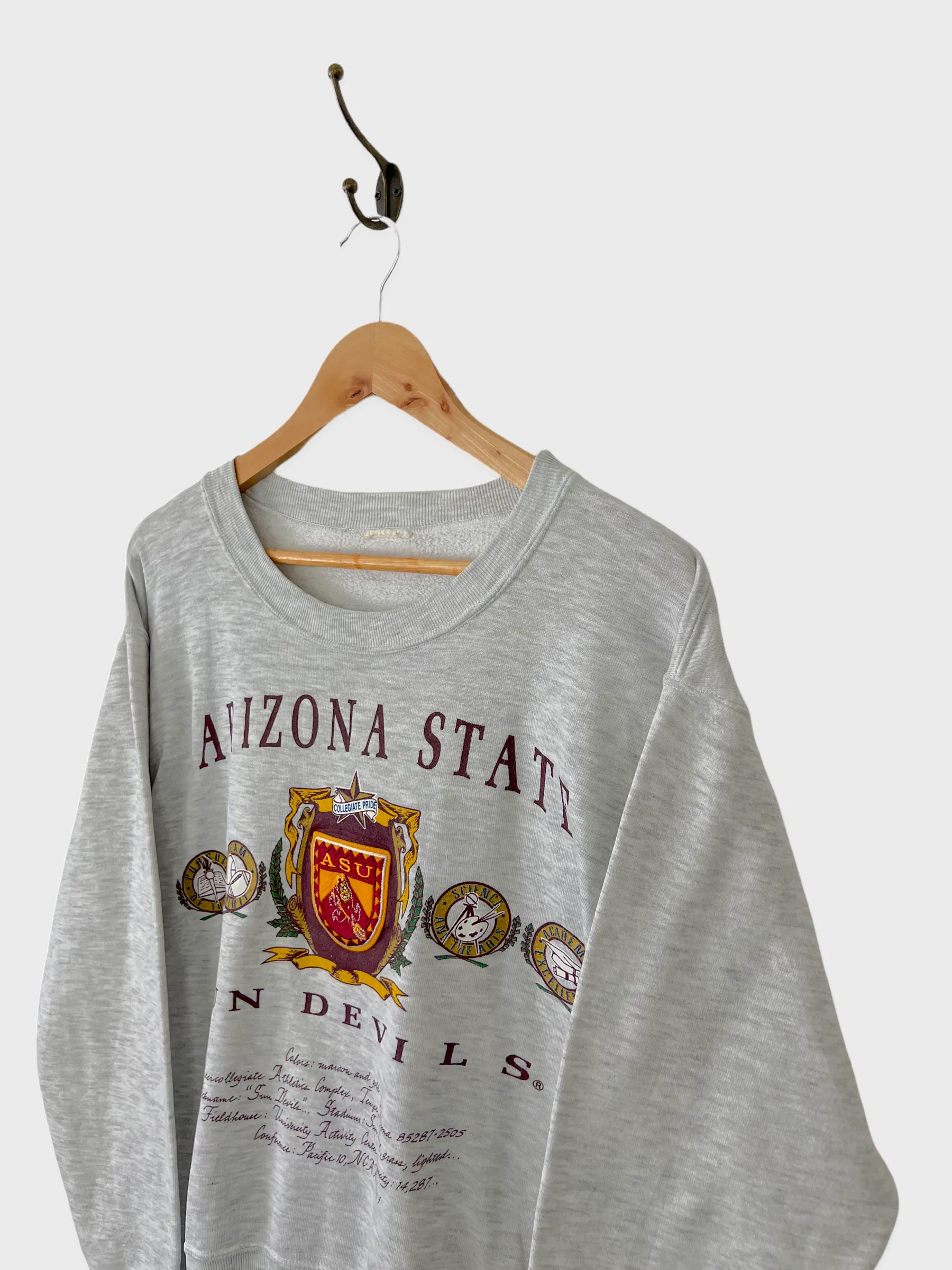 90's Arizona State Sun Devils Embroidered Vintage Sweatshirt Size 8