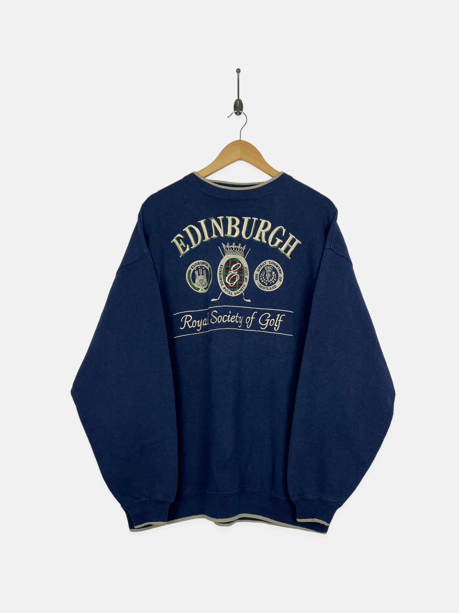 90's Edinburgh Golf Embroidered Vintage Sweatshirt Size 2XL