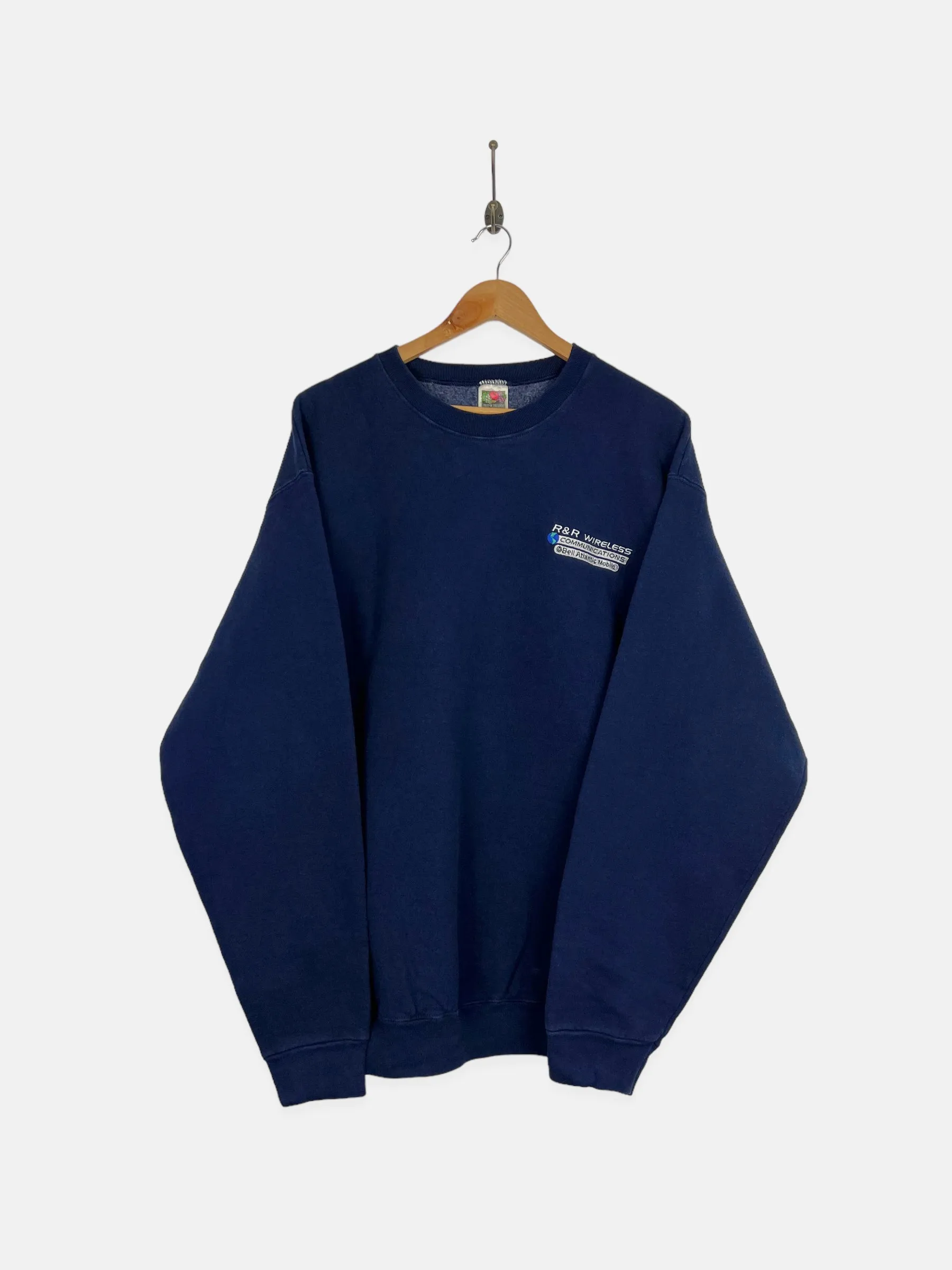 90's R&R Wireless Communications Embroidered Vintage Sweatshirt Size XL