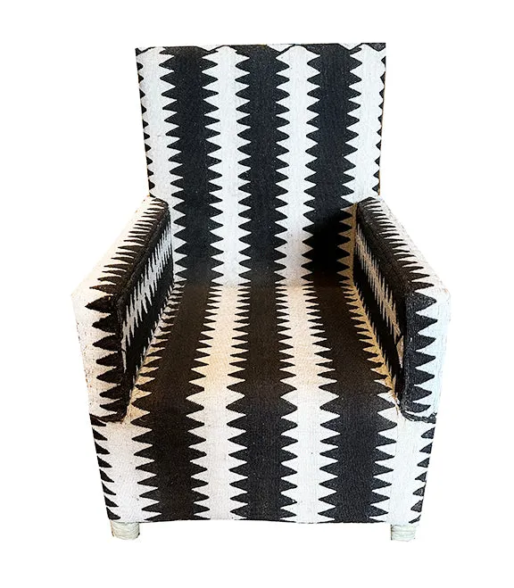 African Beaded Chair in Zig Zag