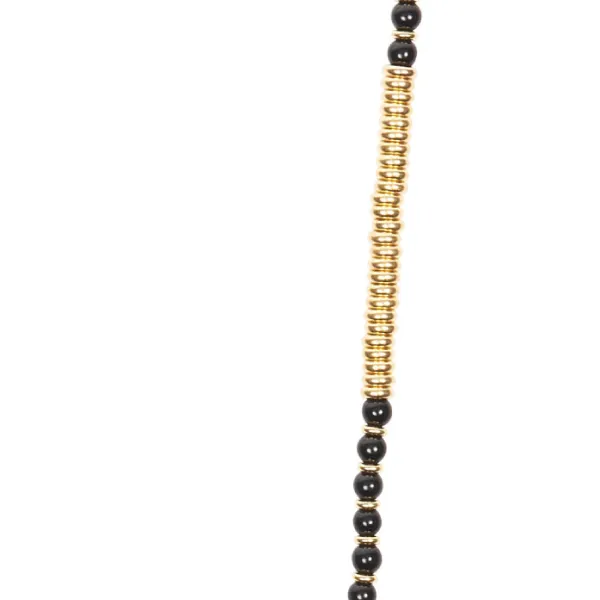 Agata and Lava Stone with Yellow Gold Gift Idea for him