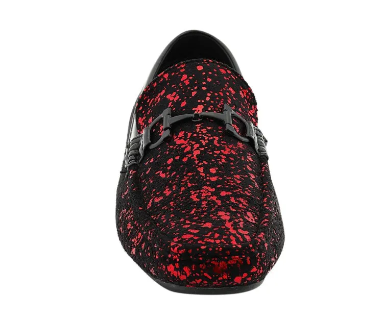 Amali Monty Crimson Elegance Men’s Vegan Loafers