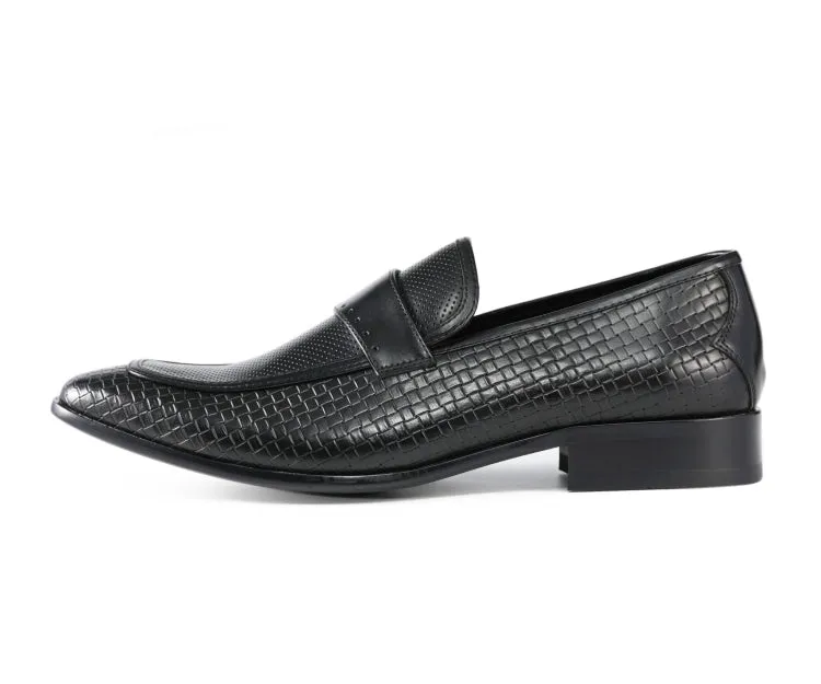 Amali Wren Elegant Dress Loafers Men’s Pu Leather Black