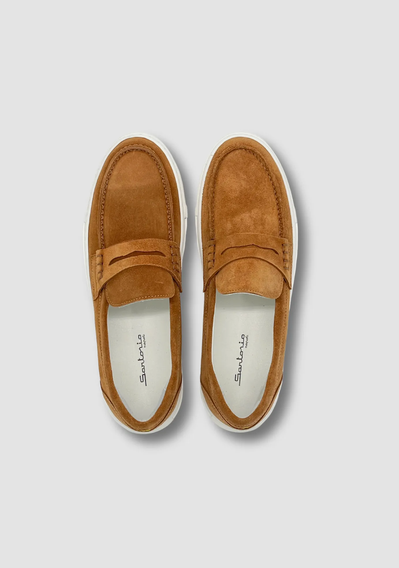 Amber Brown Suede Loafers