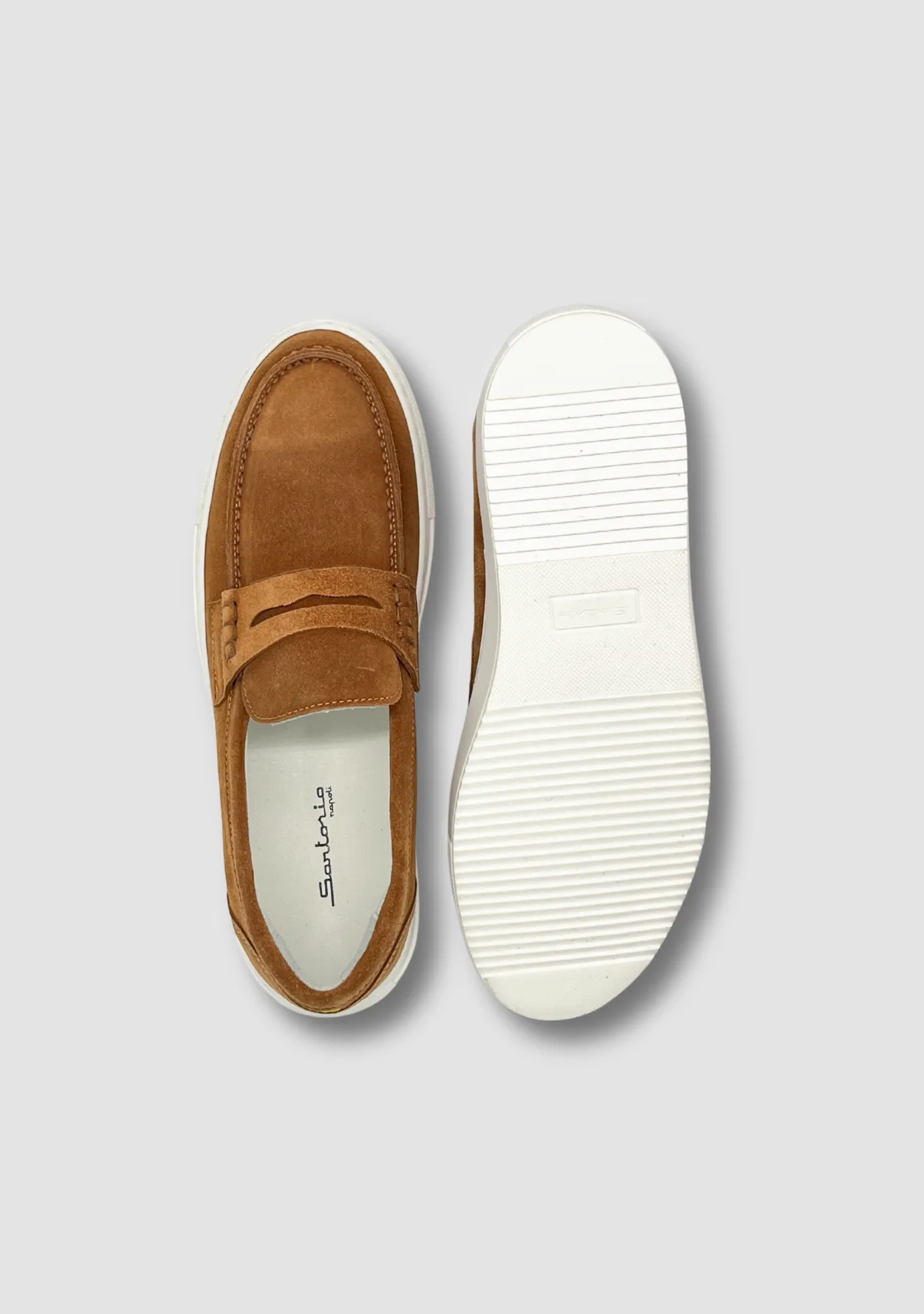 Amber Brown Suede Loafers