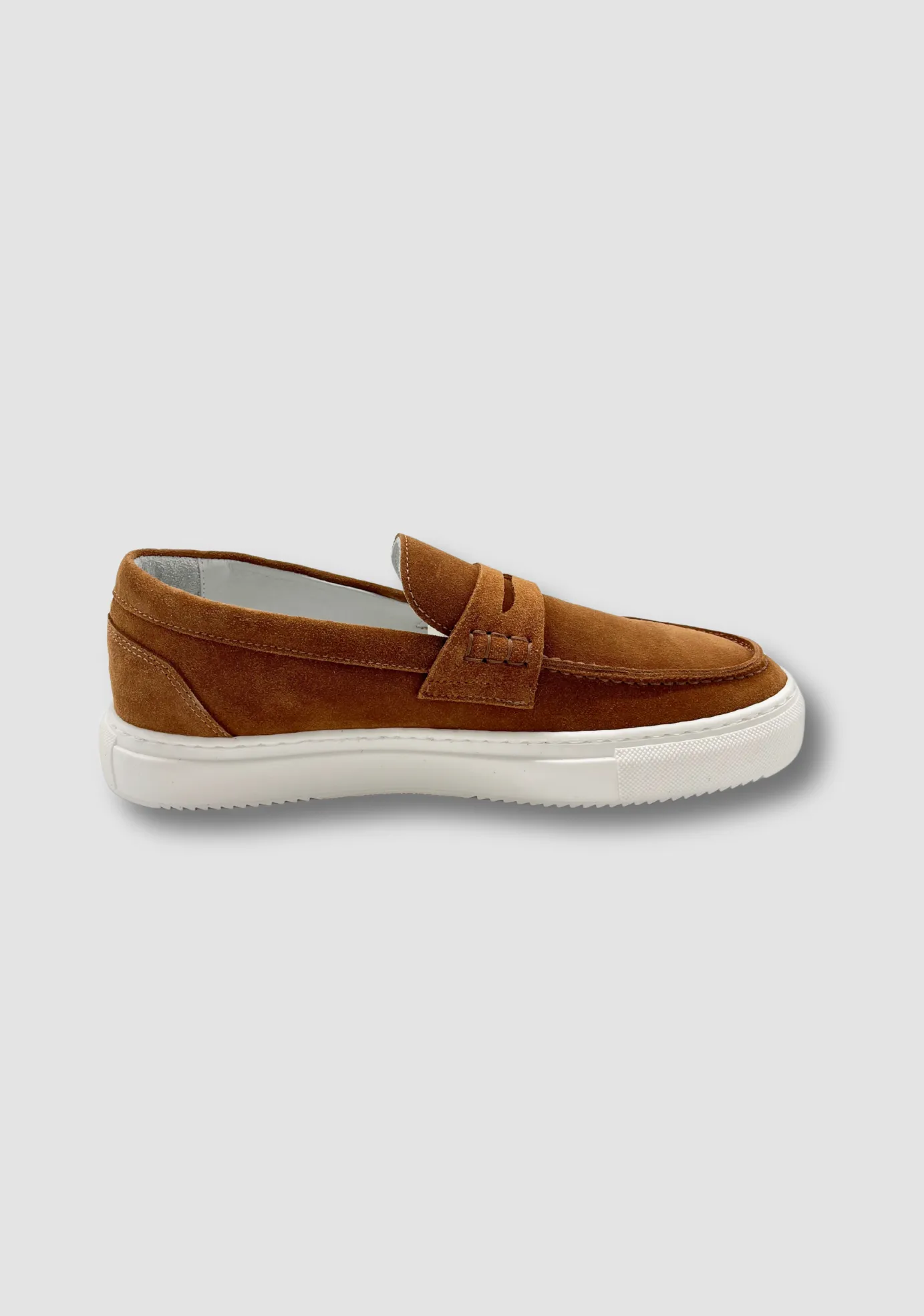 Amber Brown Suede Loafers