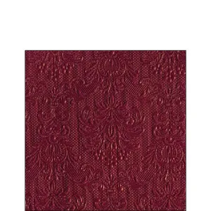 Ambiente Embossed Napkins Elegance Bordeaux -  Available in 2 sizes