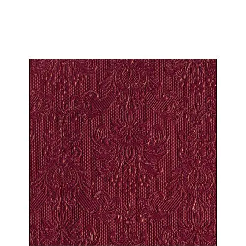 Ambiente Embossed Napkins Elegance Bordeaux -  Available in 2 sizes