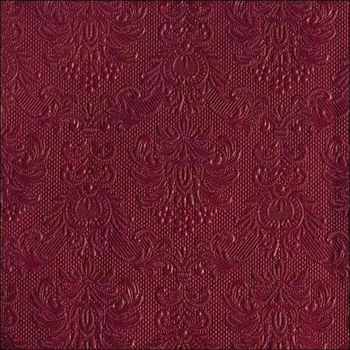 Ambiente Embossed Napkins Elegance Bordeaux -  Available in 2 sizes