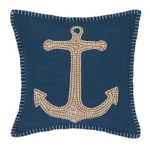 Anchor Embroidered Pillow