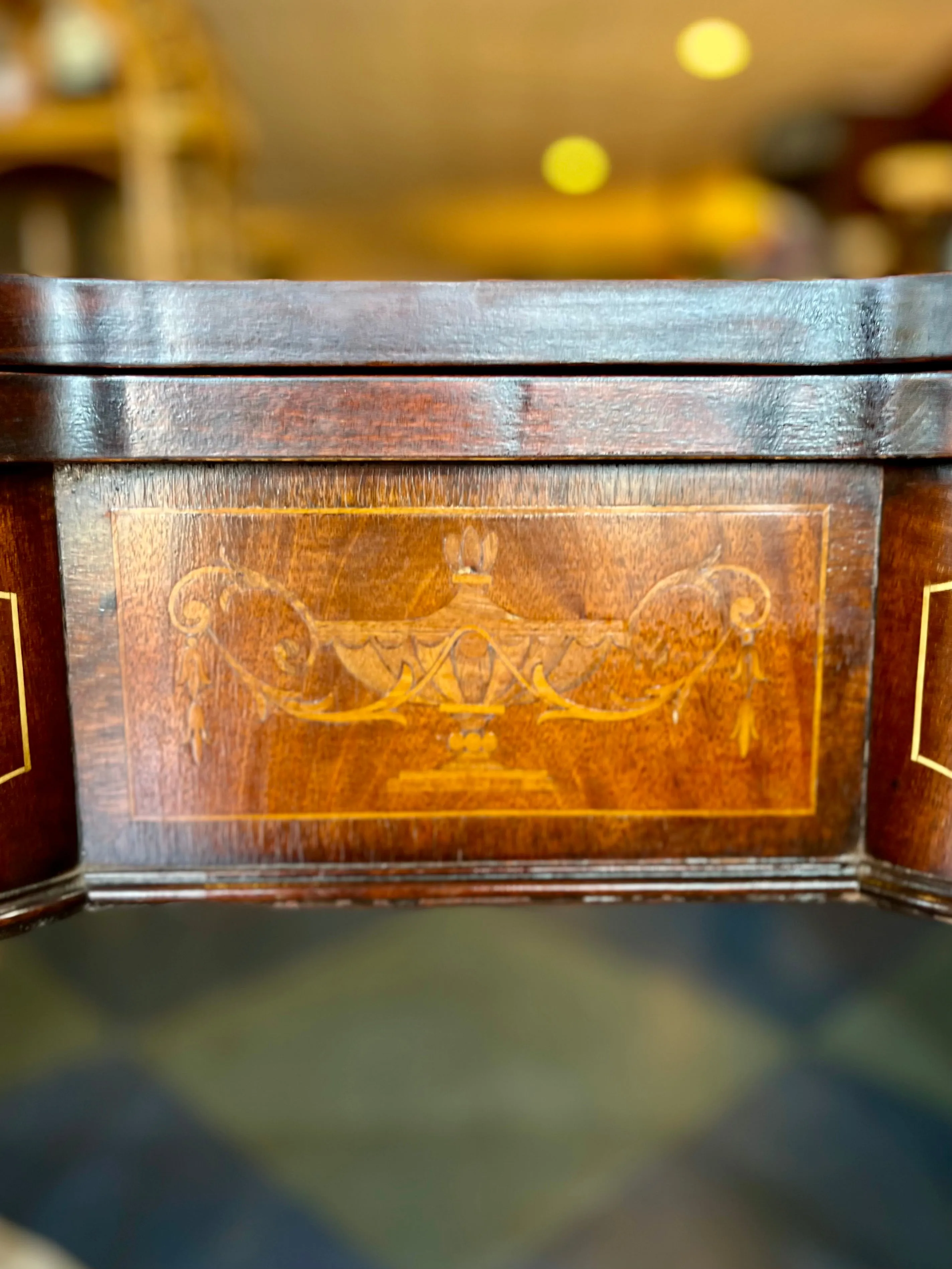 Antique Federal Inlaid Mahogany Card Table