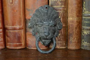 Antique French Lion Head Drawer Pull Furniture Handle
