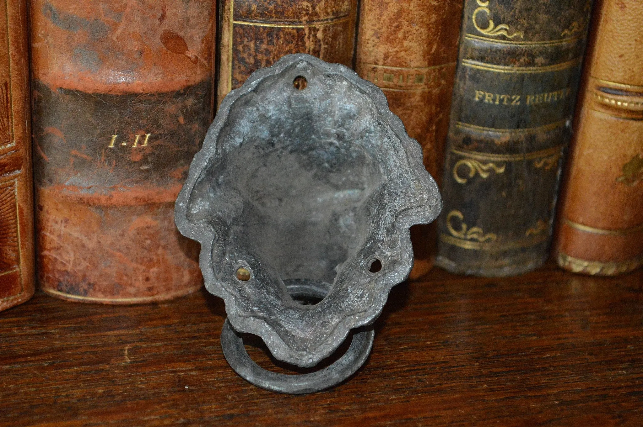 Antique French Lion Head Drawer Pull Furniture Handle