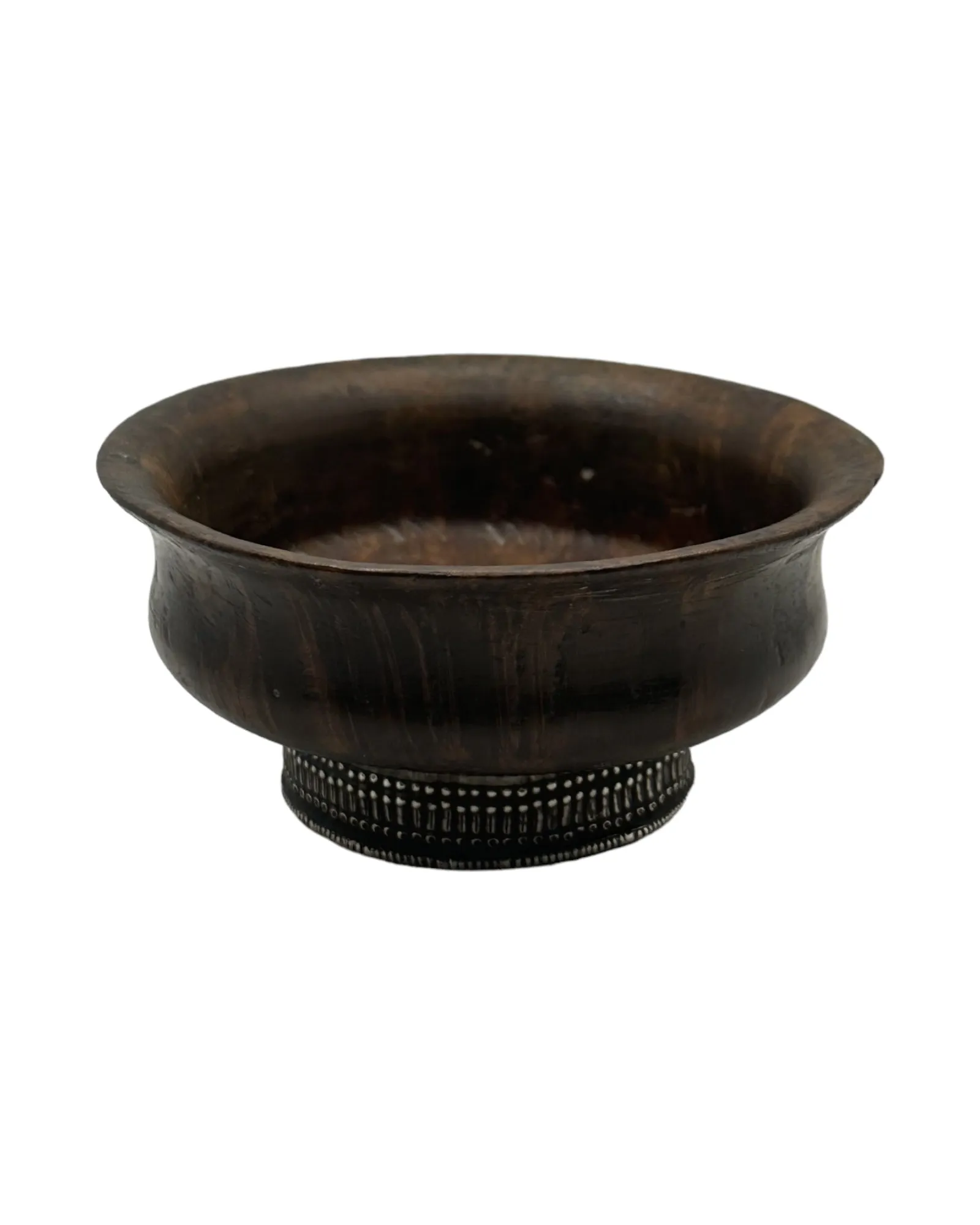 Antique Silver Burl wood tea cup