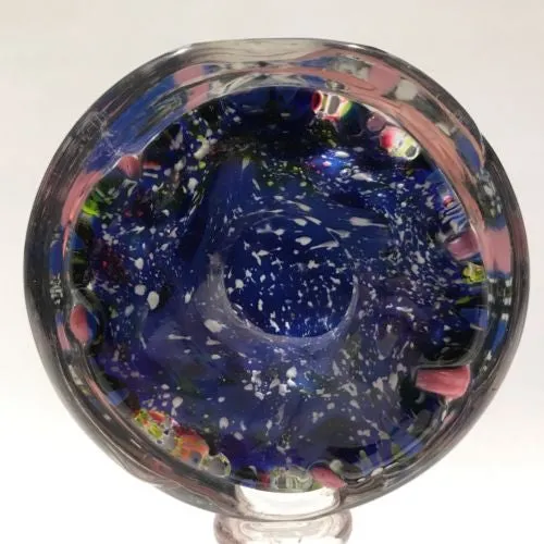 Antique Val St Lambert Art Glass Pedestal Paperweight Mantel Ornament