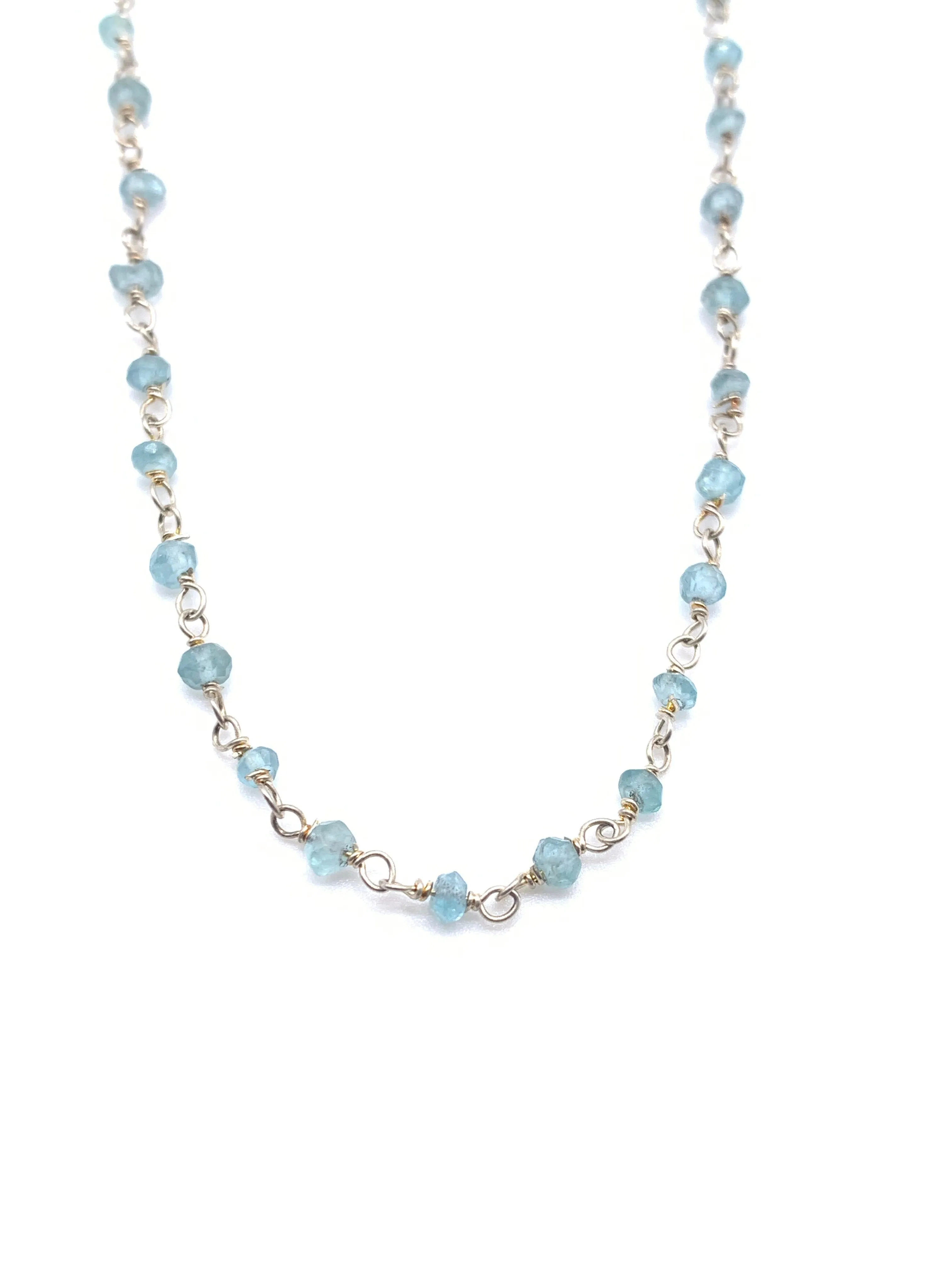 Aquamarines Floating on Sterling Silver