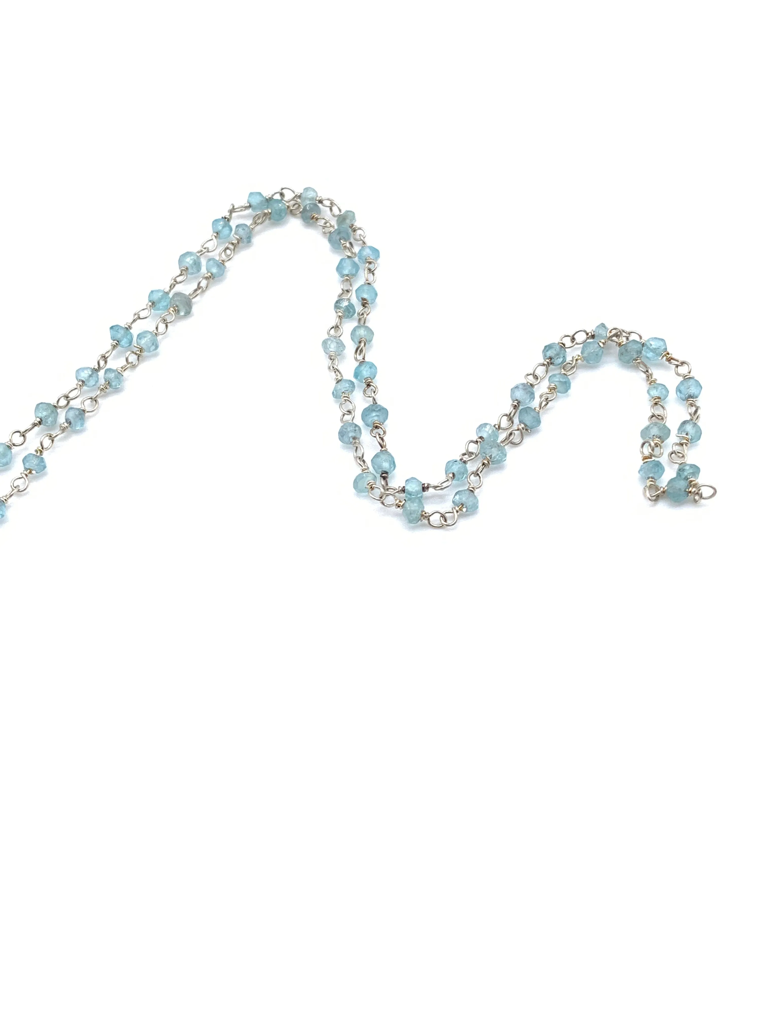 Aquamarines Floating on Sterling Silver