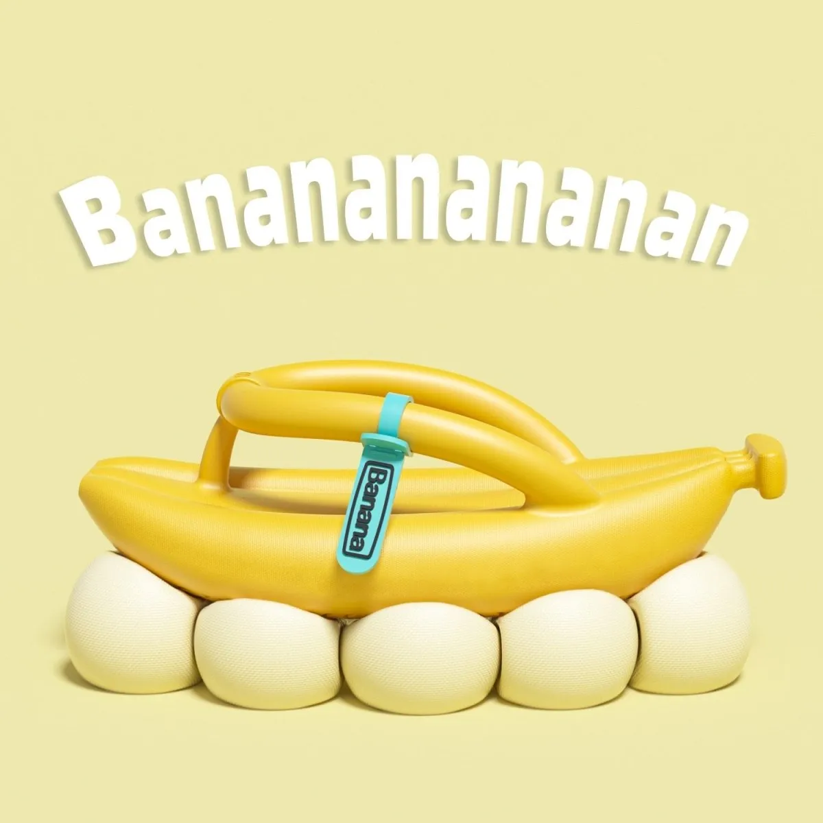 Banana Summer Flip Flops: Thick Sole, Non-Slip