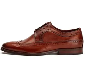 Base London Mens Havisham Leather Formal Shoes Washed Tan