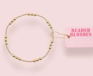BB ILY Gold Beaded Bracelet