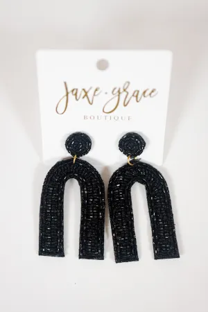 Beaded Arch Dangle Earrings, VARIOUS