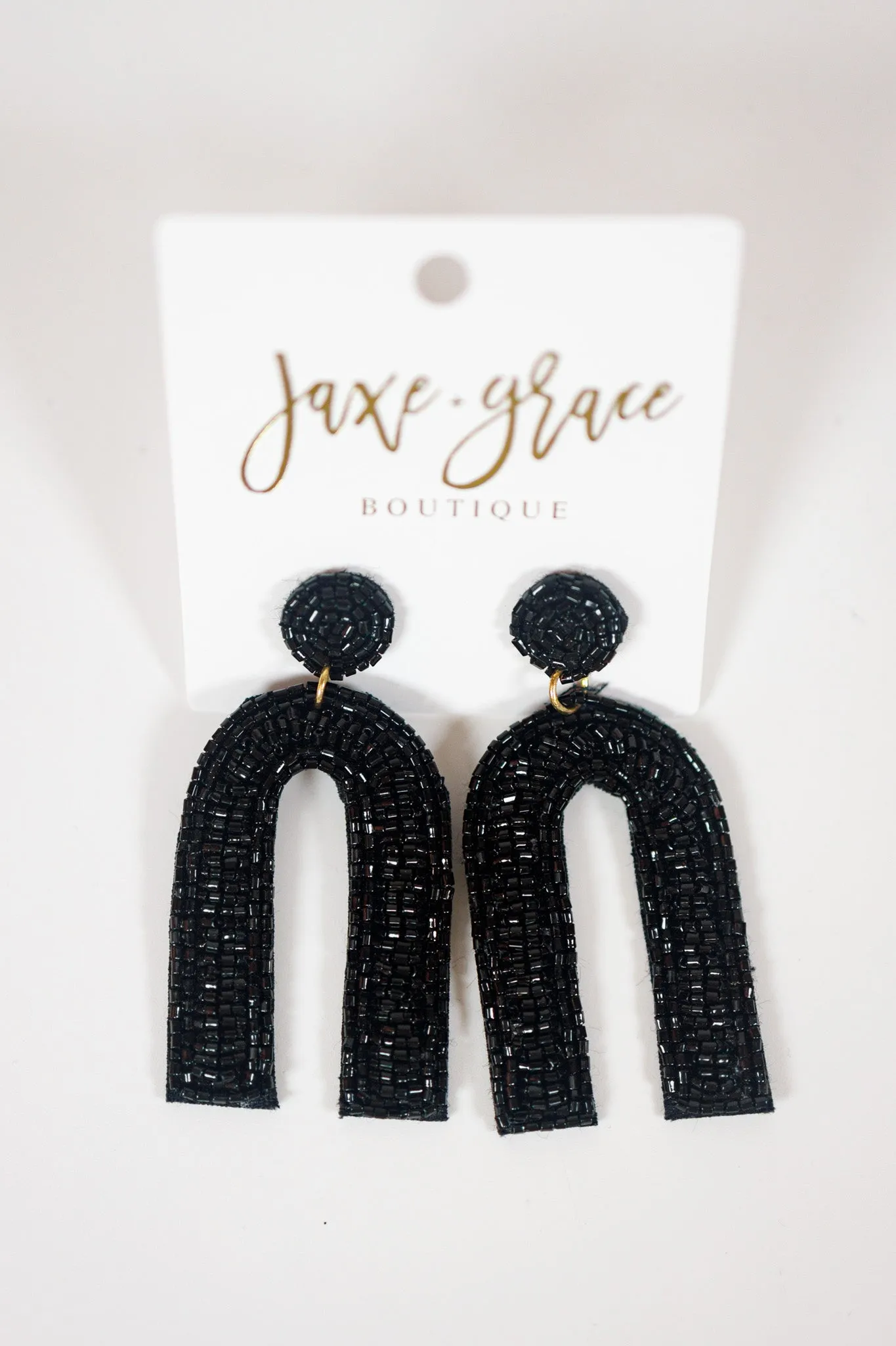 Beaded Arch Dangle Earrings, VARIOUS