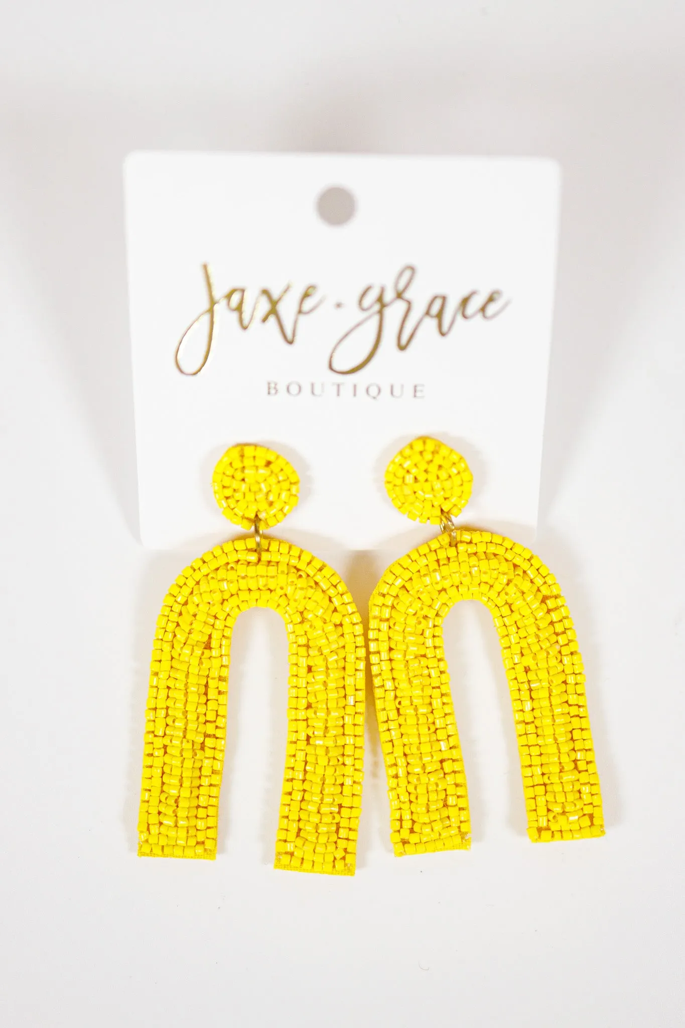 Beaded Arch Dangle Earrings, VARIOUS