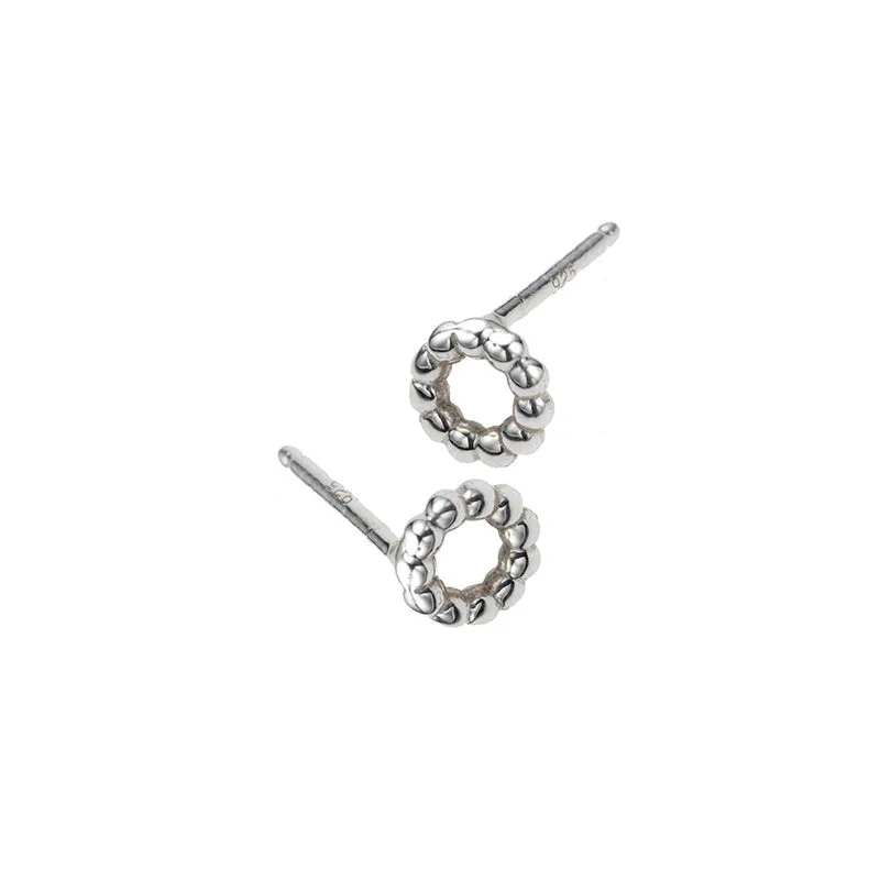 Beaded Circle Studs
