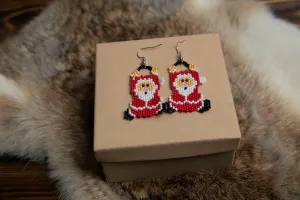 Beaded Earrings - Santa