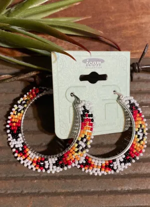 Beaded Hoop Earrings