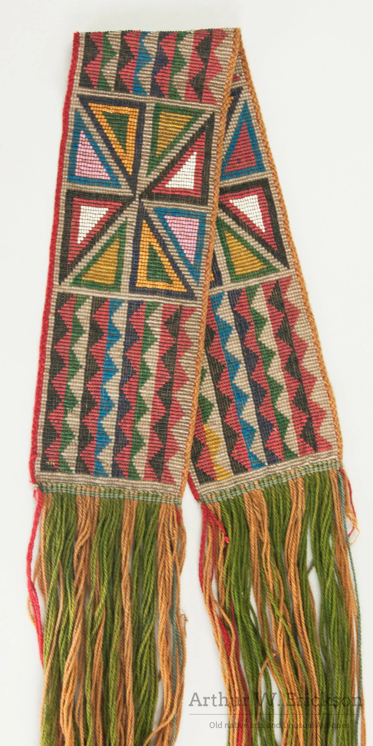 Beautiful Pair of 19th Century Great Lakes Garters