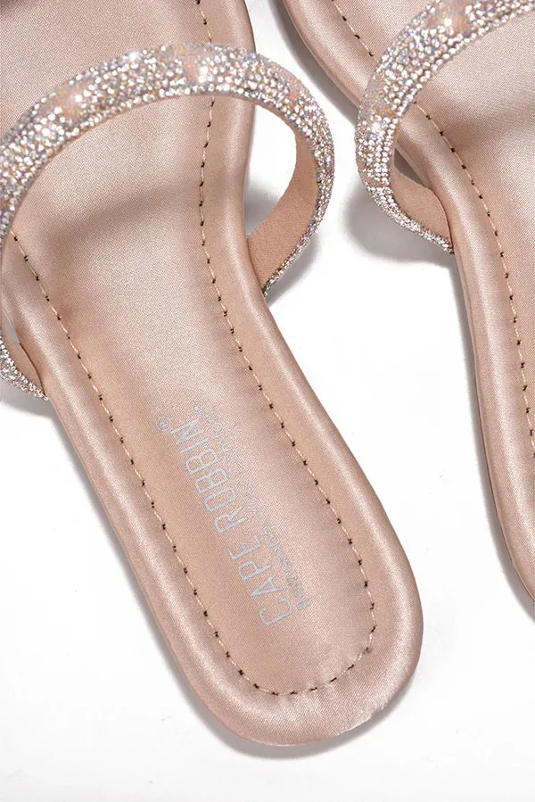 Benji Cape Robbin nude satin sandals