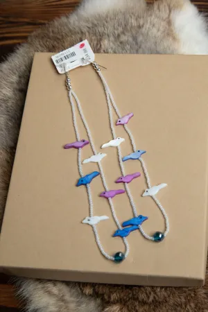 Bird Long Beaded Earrings