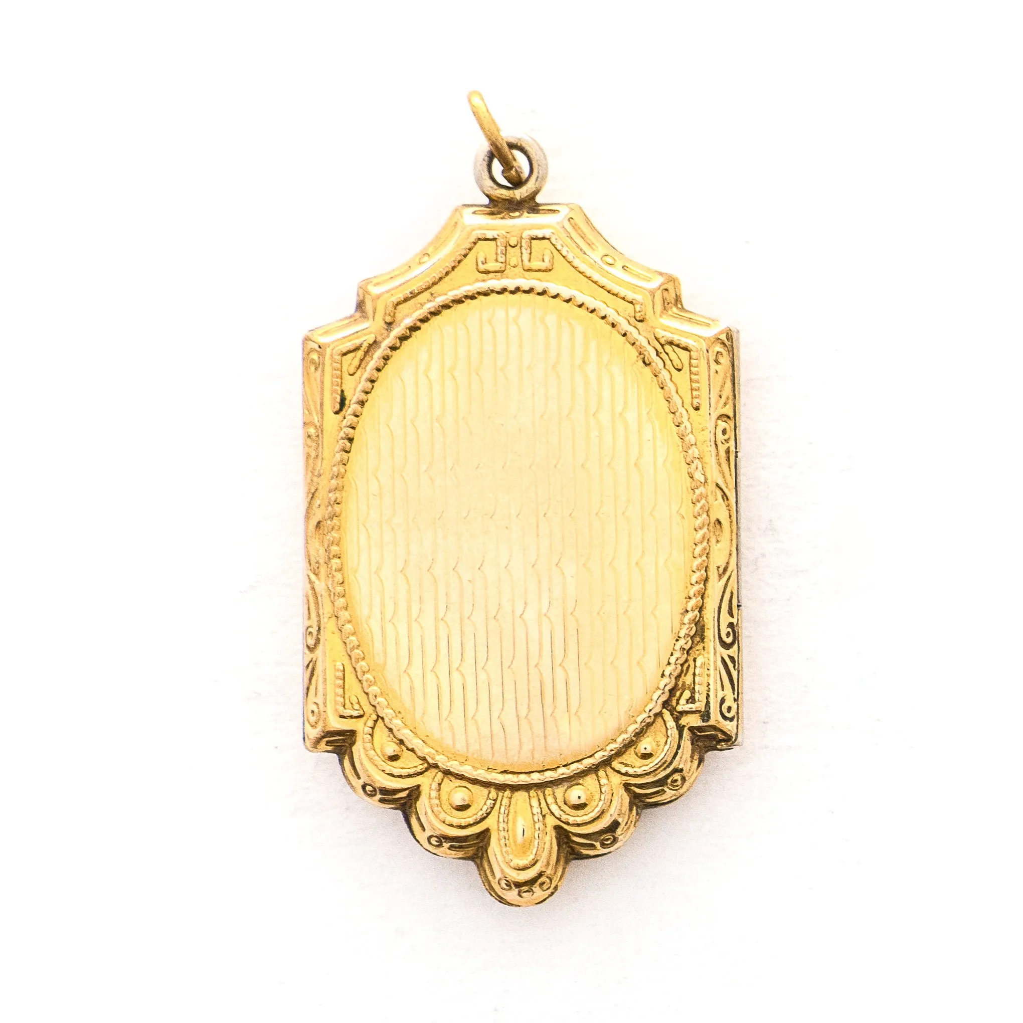 Black Enamel Forget-Me-Not Vintage Locket