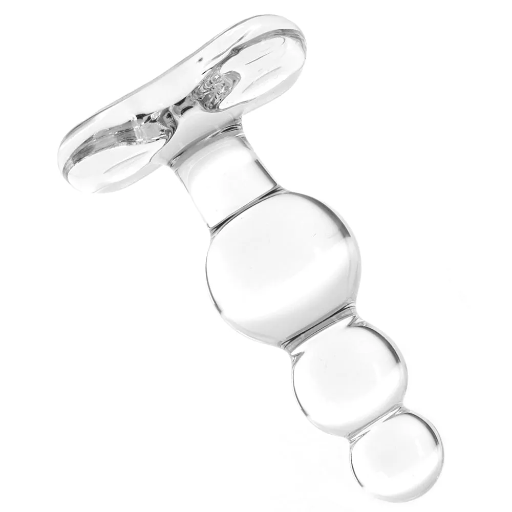 Blown Beaded Plug in Clear