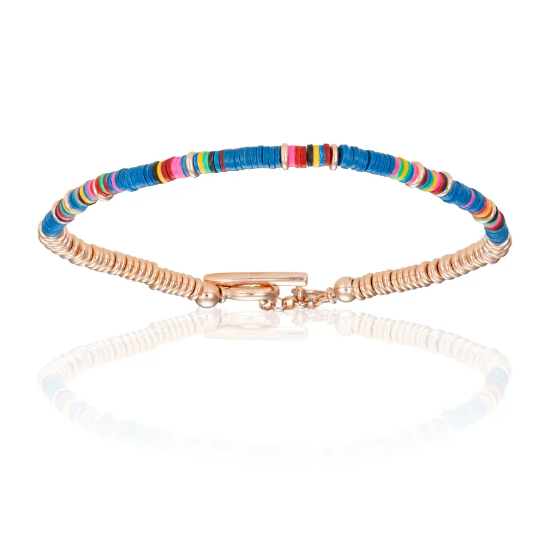 Blue Bracelets with Rose Gold Gift Idea for Her