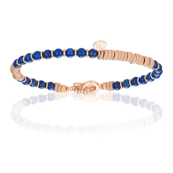 Blue Bracelets with Rose Gold Gift Idea for Her