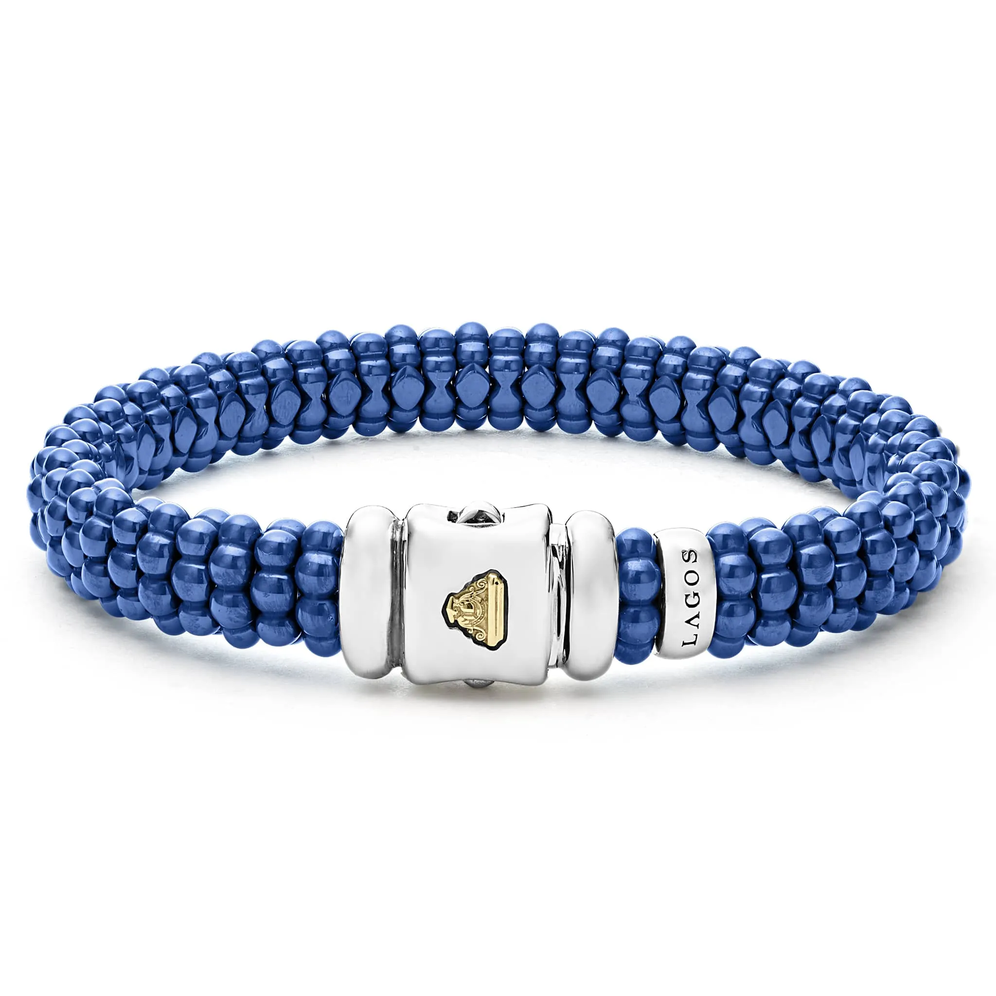 Blue Caviar Ultramarine Ceramic Beaded Bracelet | 9mm