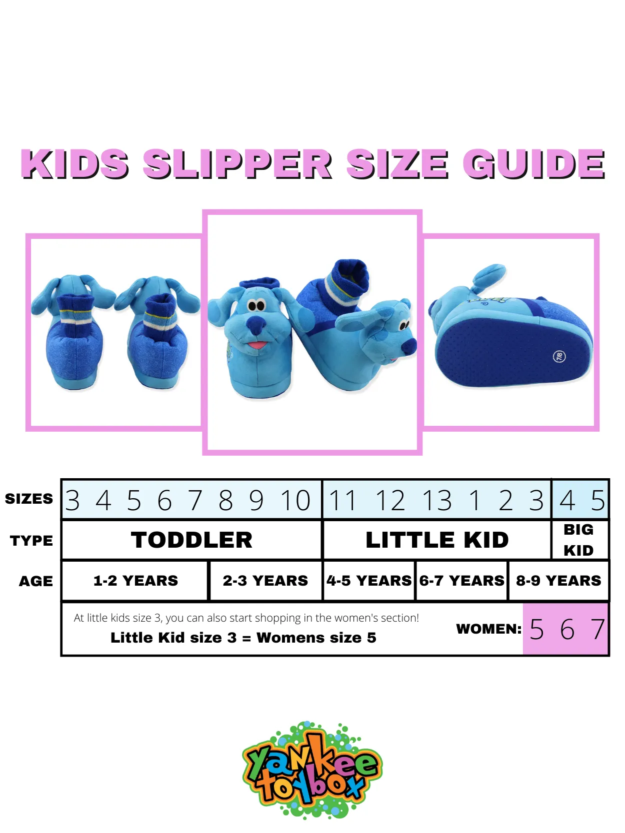 Blue's Clues & You Blue Plush 3D Sock Top Slippers