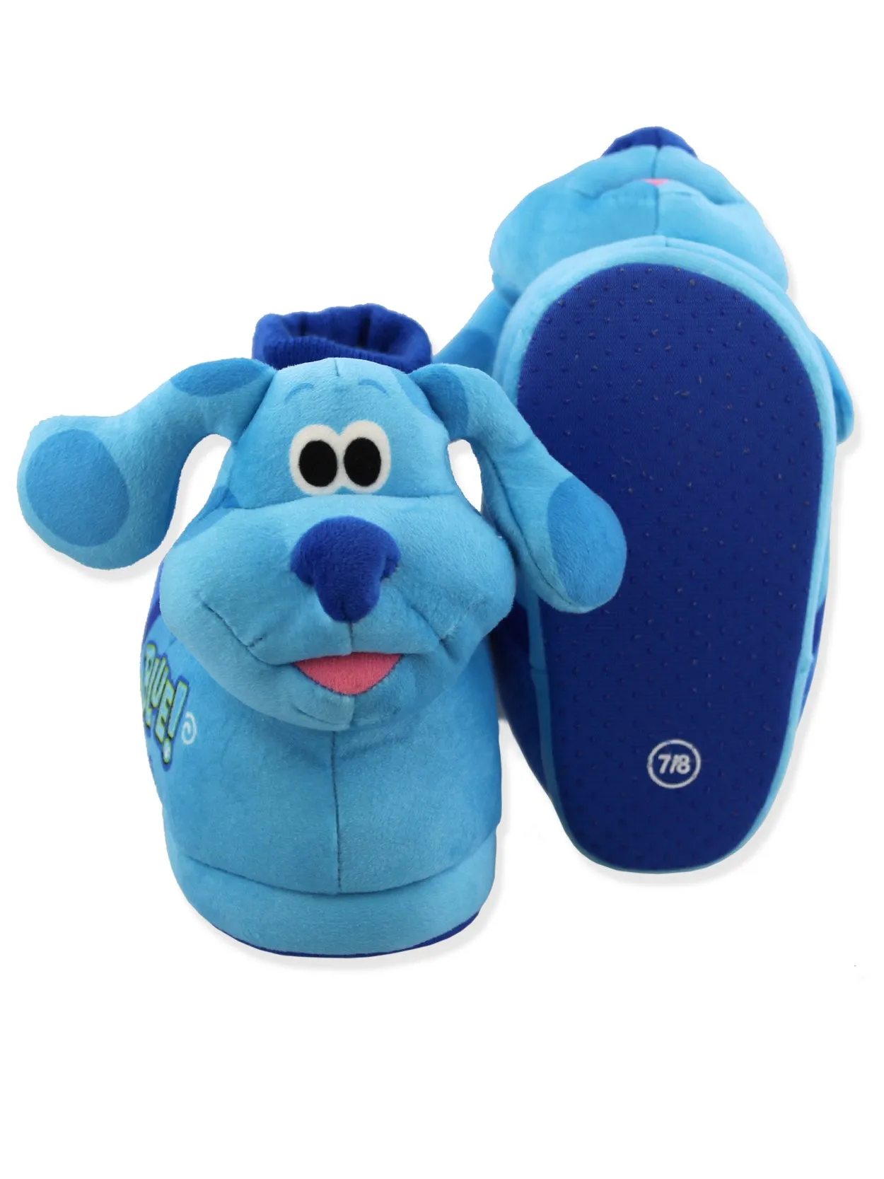 Blue's Clues & You Blue Plush 3D Sock Top Slippers