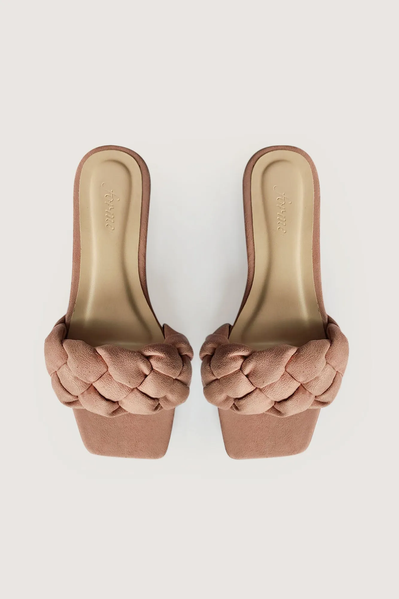 Braided Square Toe Suede Sandals