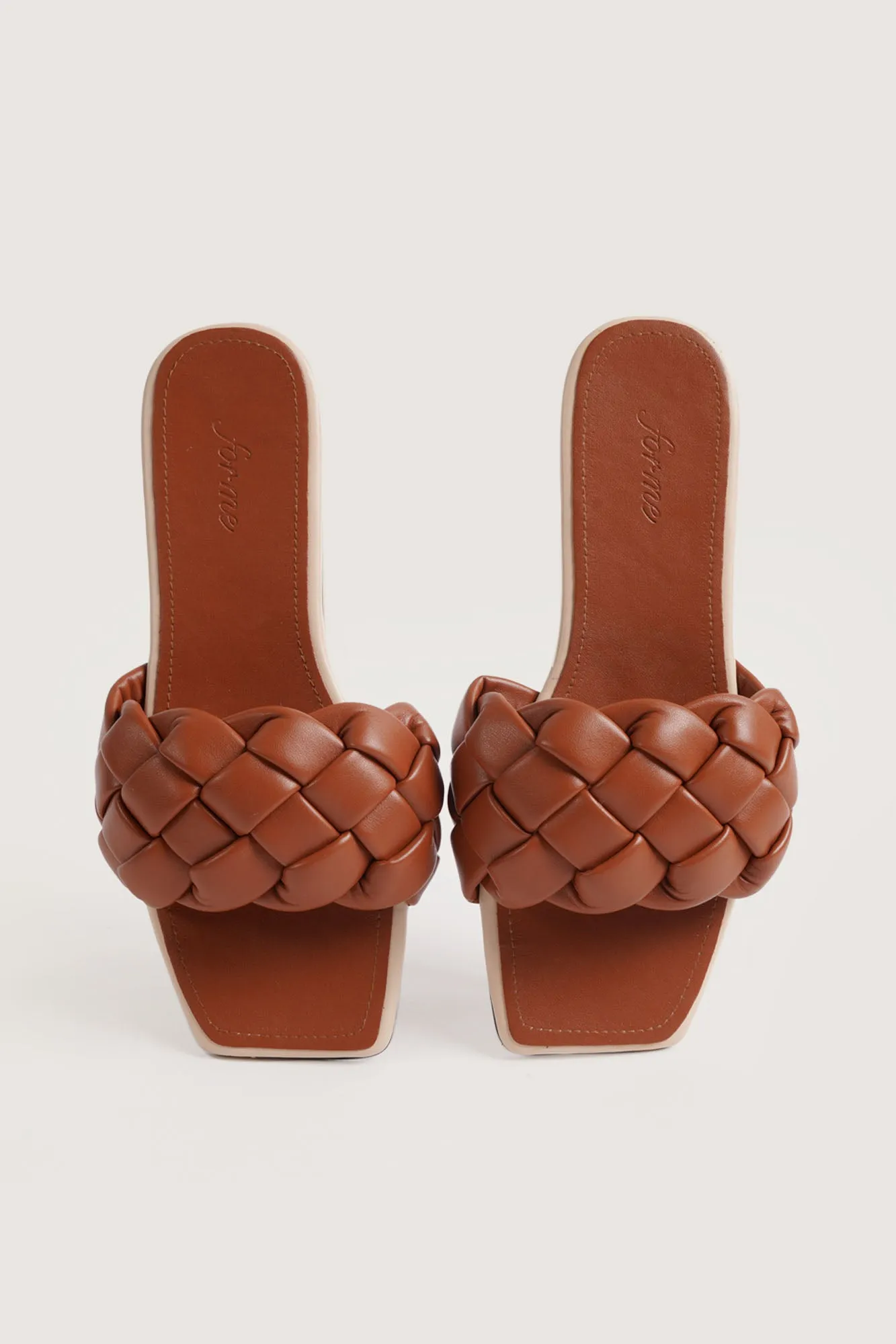 Braided Strap Square Toe Sandals