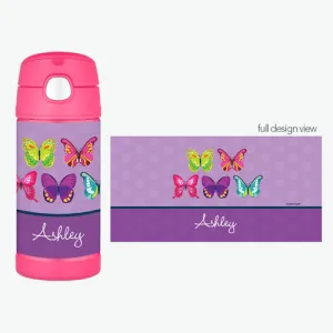 Bright Butterflies Personalized Thermos Bottle