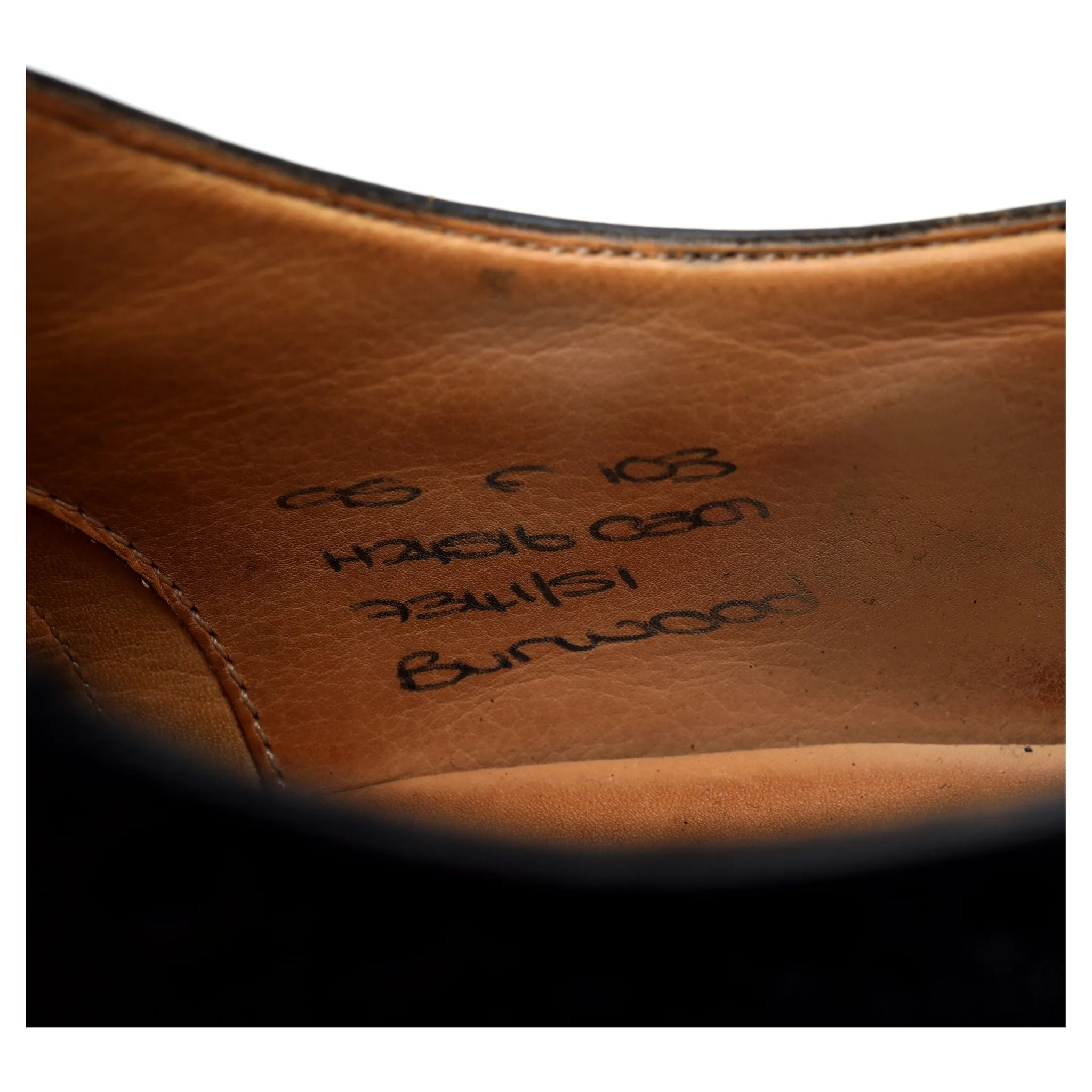 'Burwood' Black Leather Oxford Brogues UK 9.5 F