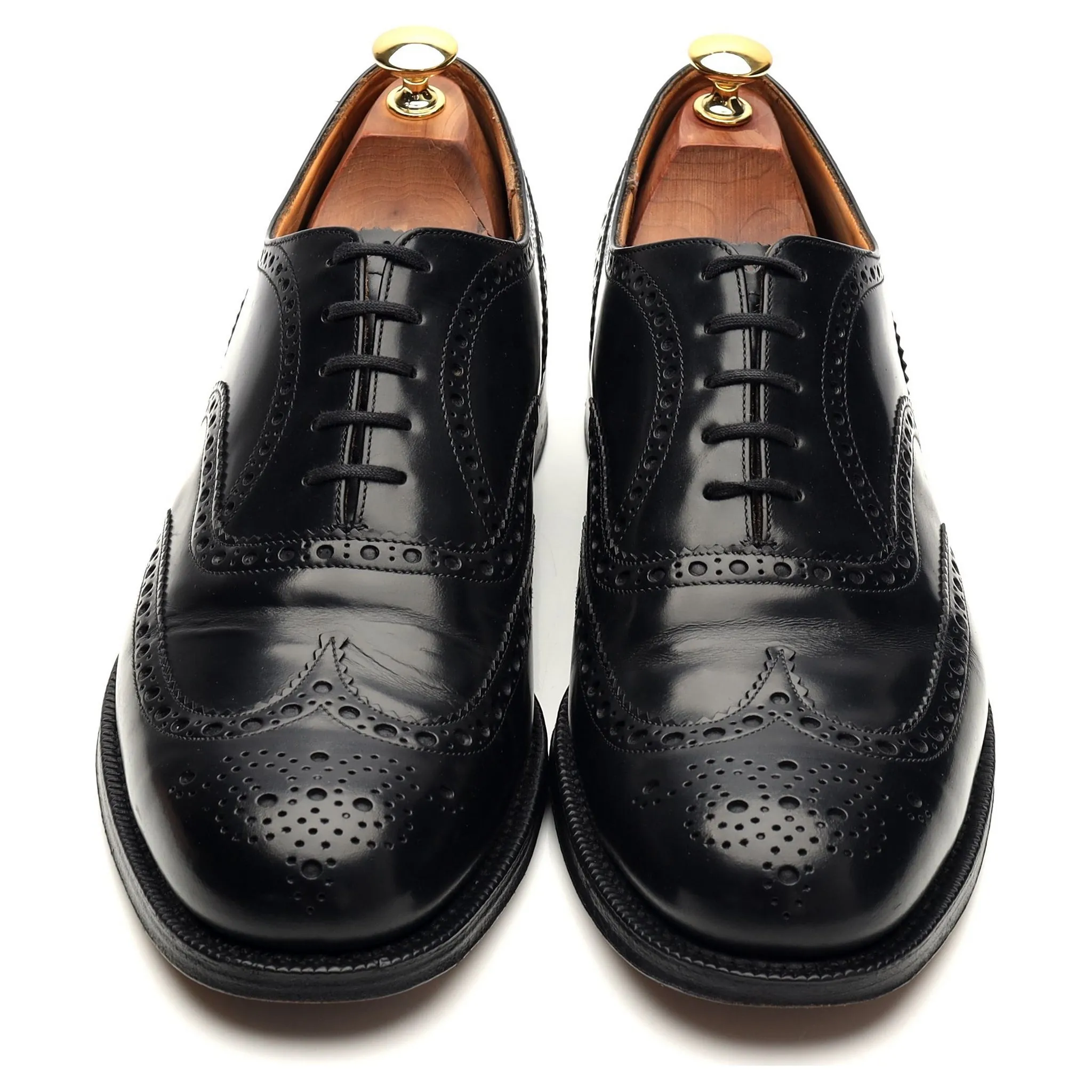 'Burwood' Black Leather Oxford Brogues UK 9.5 F