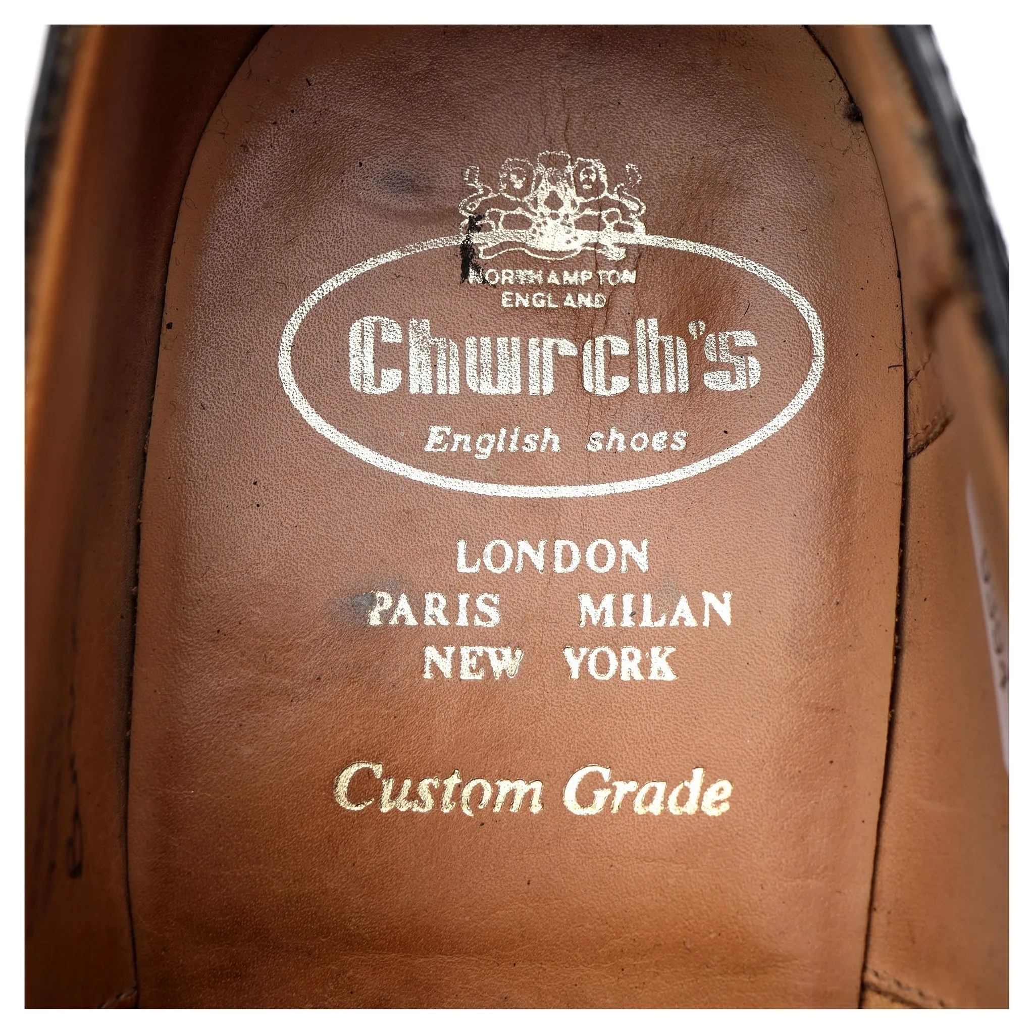 'Burwood' Black Leather Oxford Brogues UK 9.5 F