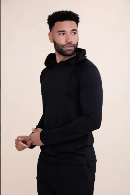 CAV-Micro Perforated Stripe Hoodie